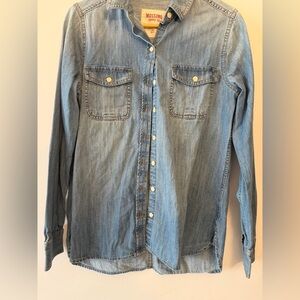 Mossimo Supply Co. Blue Denim Button-Up